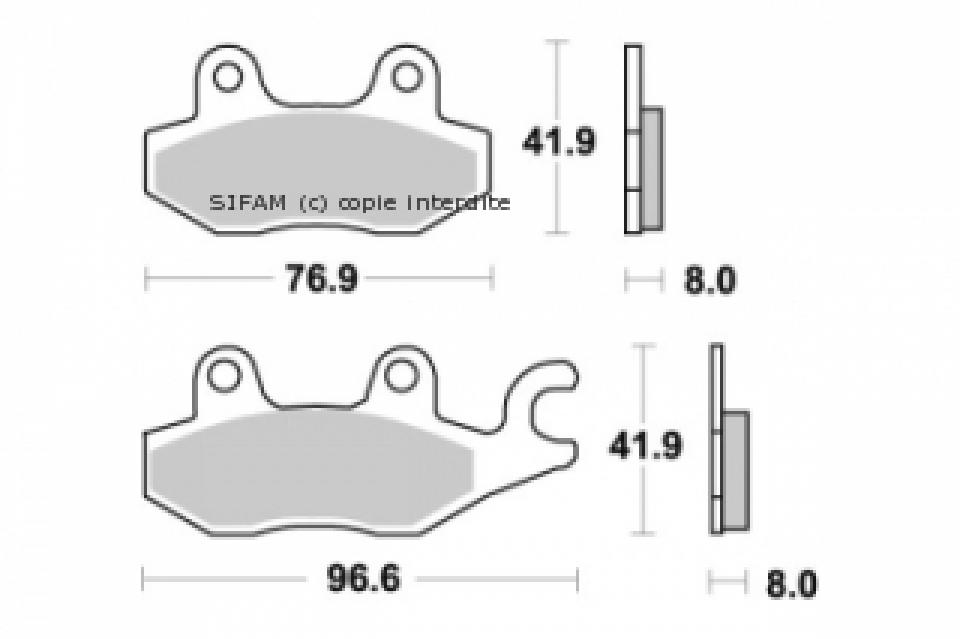 Plaquette de frein Perftec pour Scooter Sym 125 Euro MX 2002 à 2008 AR Neuf