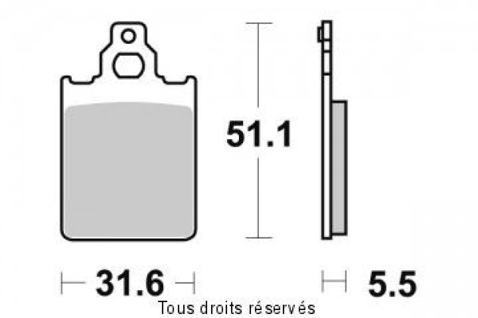 Plaquette de frein Sifam pour Scooter Piaggio 125 Vespa Px Euro2 2001 à 2007 AV Neuf