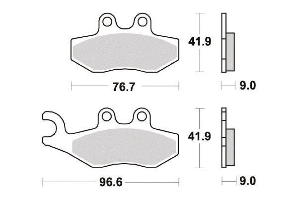 Plaquette de frein Perftec pour Scooter Piaggio 250 Mp3 Lt 2009 à 2010 AR Neuf
