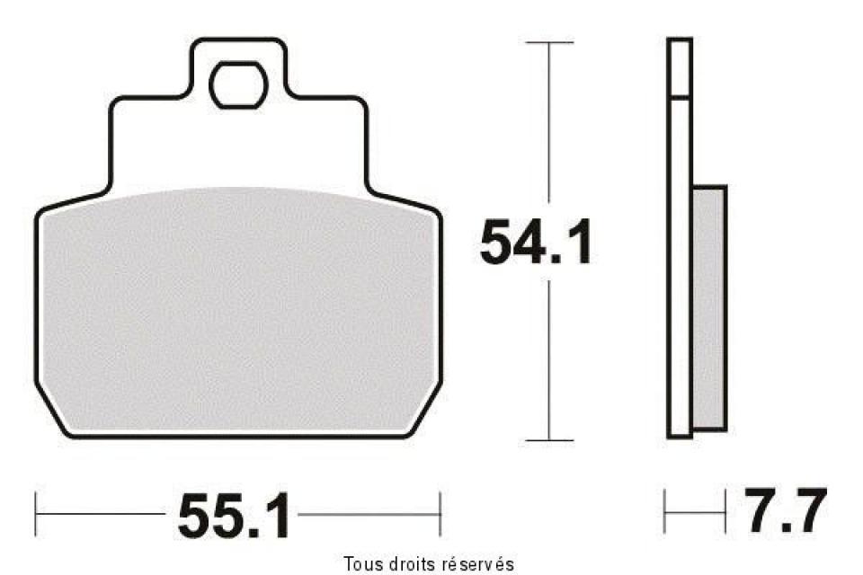Plaquette de frein Sifam pour Scooter Piaggio 500 Beverly Cruiser 2007 à 2014 AR Neuf