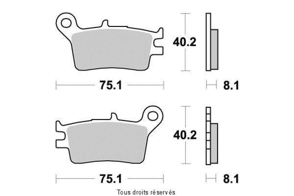 Plaquette de frein pour  
