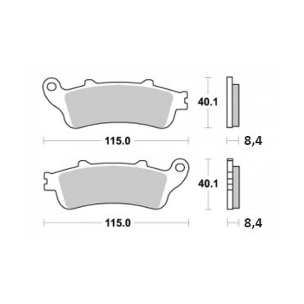 Plaquette de frein Sifam pour Moto Honda 1800 Vtx C/S Retro 2002 à 2008 AVG / AVD / AR Neuf