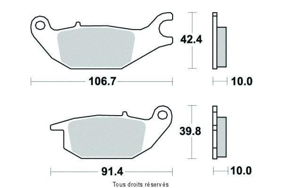 Plaquette de frein AR Perftec pour moto Honda 125 Cbr R 2005 à 2010 S1167N Neuf