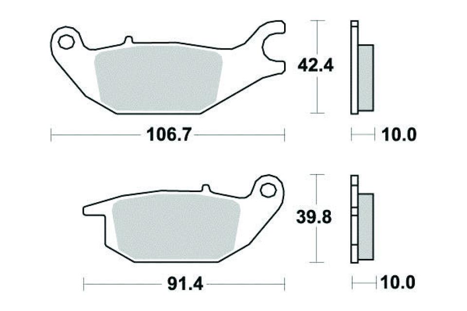 Plaquette de frein AR Perftec pour moto Honda 125 Cbr R 2005 à 2010 S1167N Neuf