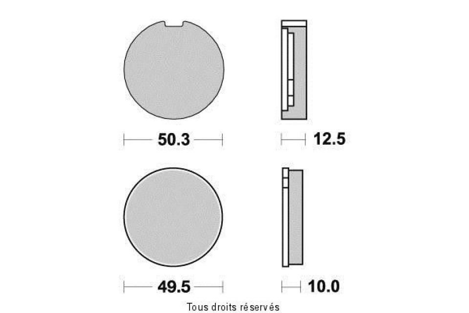 Plaquette de frein Perftec pour Moto Suzuki 250 GT 1973 à 1979 AV Neuf