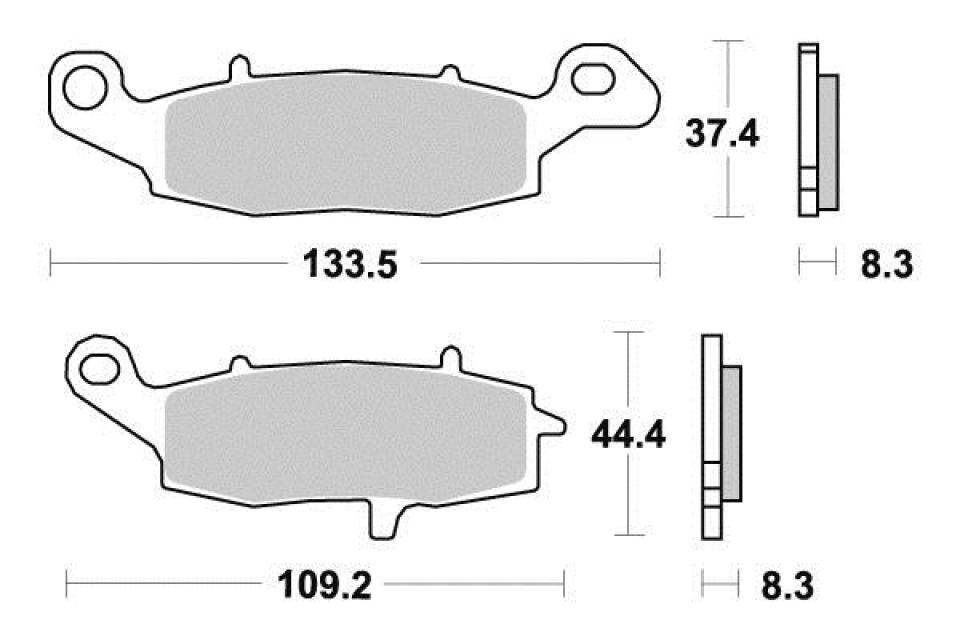 Plaquette de frein Perftec pour Deux Roues Suzuki 650 SFV Gladius 2009 à 2016 AVG Neuf