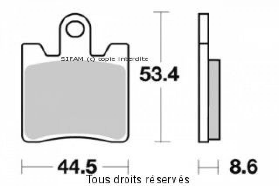 Plaquette de frein Sifam pour Scooter Daelim 125 Sv S3 Touring 2010 à 2014 AV Neuf