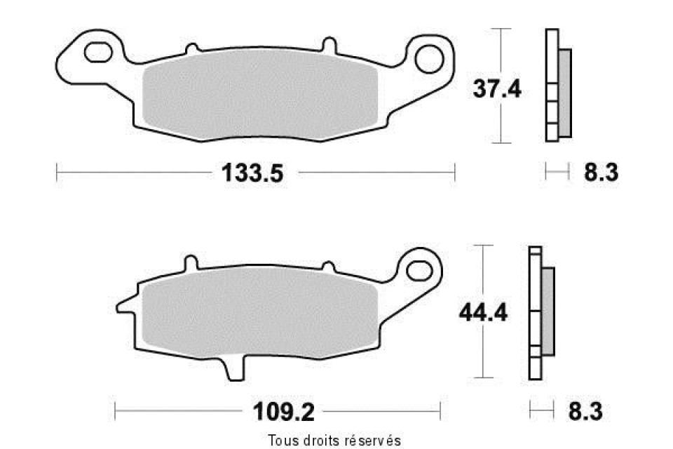 Plaquette de frein Sifam pour Moto Kawasaki 650 Er-6 N Avec Abs 2006 à 2017 AVD Neuf