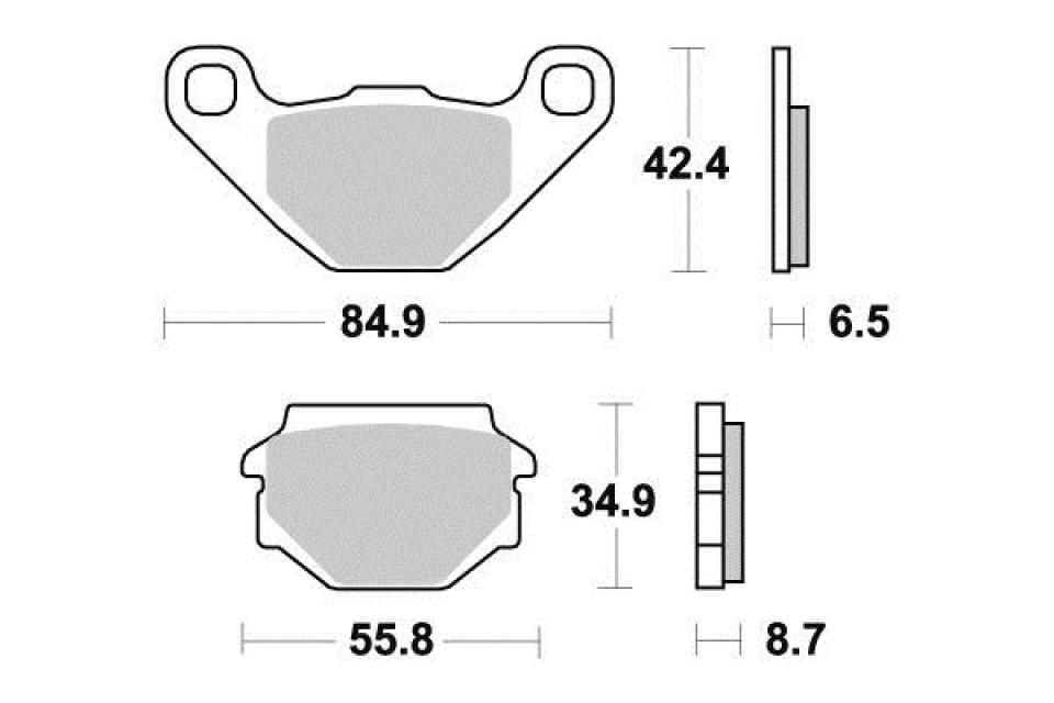 Plaquette de frein Sifam pour Moto Aprilia 125 SX 2008 à 2014 AR Neuf