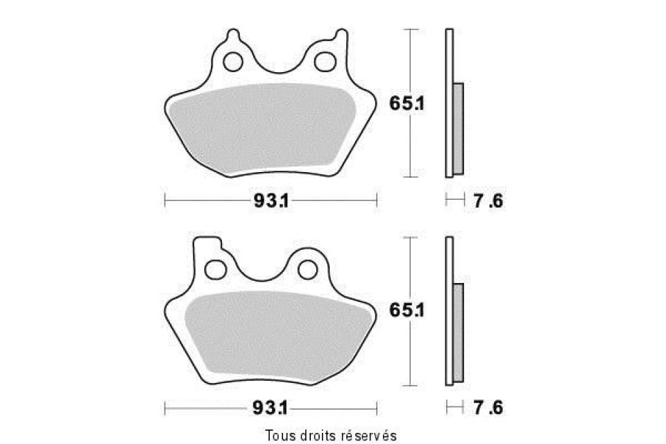 Plaquette de frein Sifam pour Moto Harley Davidson 1450 FLSTF Fat Boy 2004 AV / AR Neuf