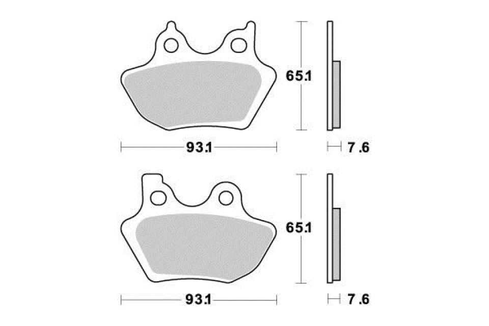 Plaquette de frein Sifam pour Moto Harley Davidson 1584 FLSTF Fat Boy 2007 AV Neuf