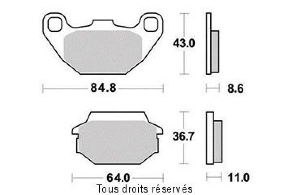 Plaquette de frein Sifam pour Scooter Kymco 250 Super 9 2000 à 2003 AR Neuf