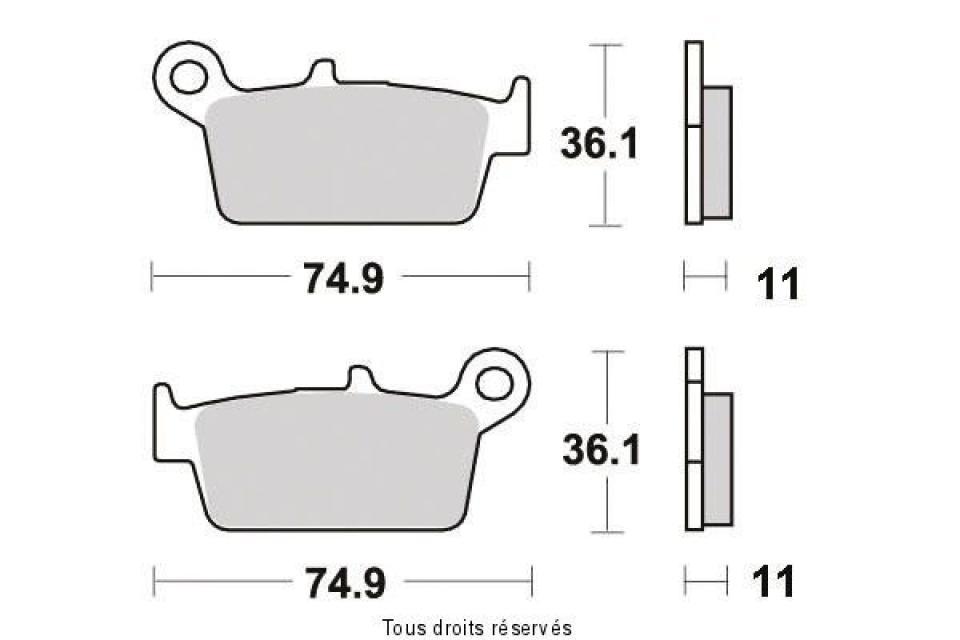 Plaquette de frein Sifam pour Moto TM 530 F Cross/Enduro 2003 à 2004 AR Neuf