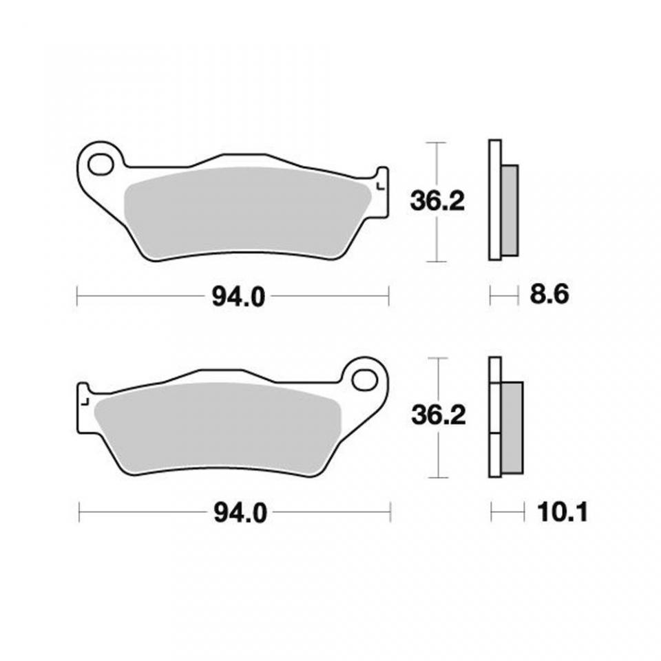 Plaquette de frein Perftec pour Moto BMW 1200 R S 2006 à 2009 AR Neuf