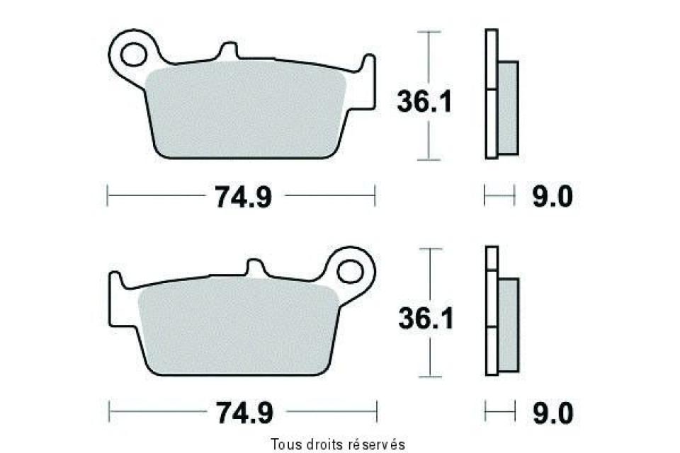 Plaquette de frein Sifam pour Moto Gas gas 125 MC 2000 à 2010 AR Neuf