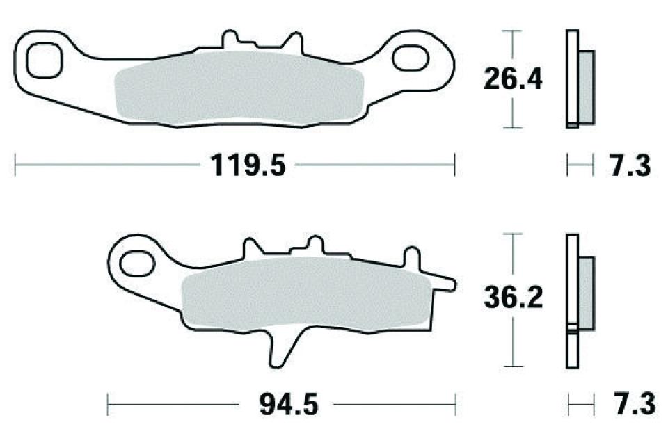 Plaquette de frein Sifam pour Moto Kawasaki 80 Kx Grandes Roues 1997 à 2000 AV Neuf
