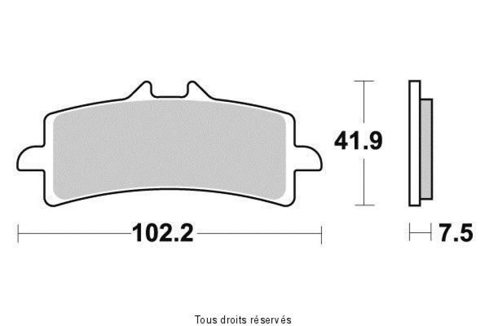 Plaquette de frein Perftec pour Moto Triumph 1050 Speed Triple R 2012 à 2018 AVG / AVD Neuf