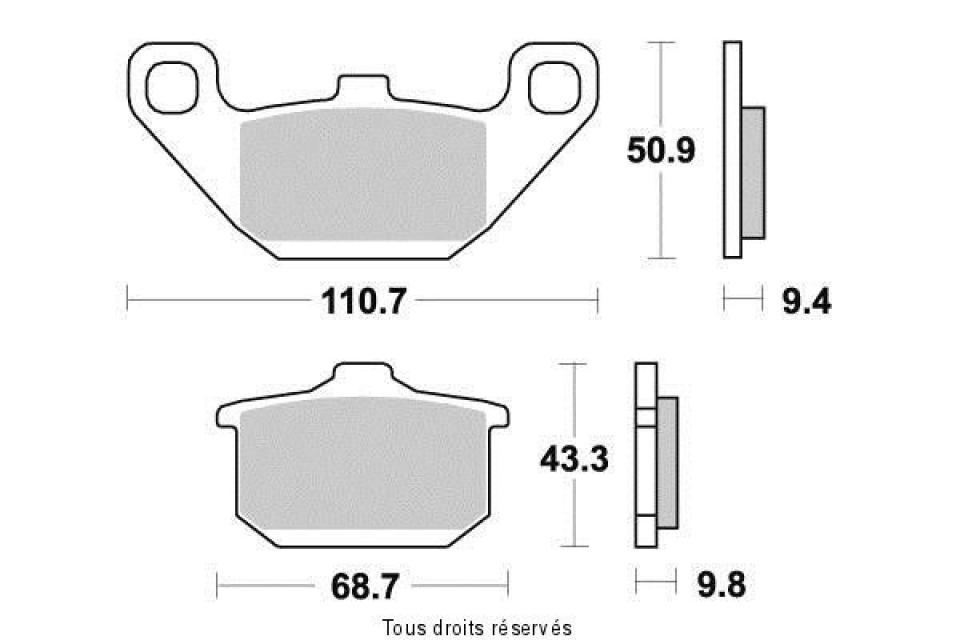 Plaquette de frein Vesrah pour Moto Kawasaki 250 El 252 Ex 1997 à 2003 AV Neuf