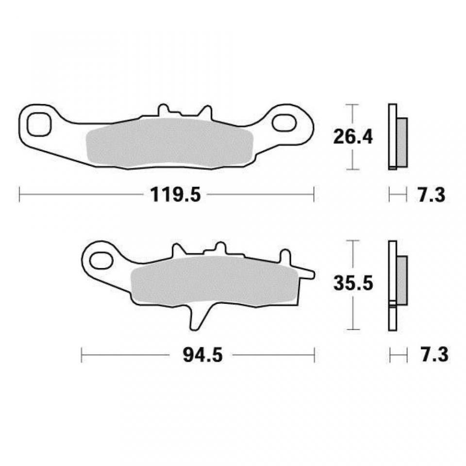 Plaquette de frein Vesrah pour moto Kawasaki 80 Kx Grandes Roues 1997 à 2000 AV
