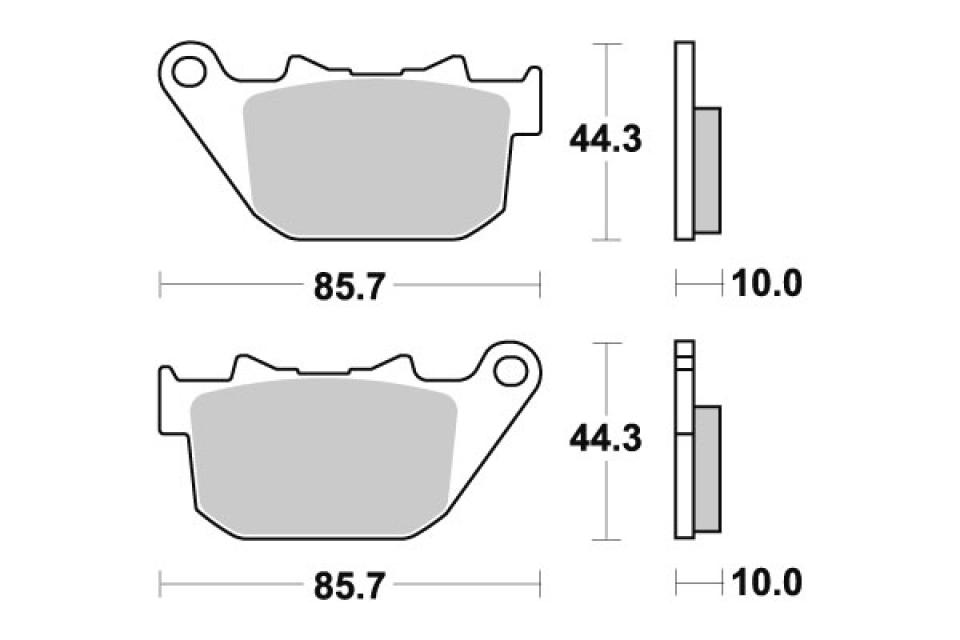 Plaquette de frein Vesrah pour Moto Harley Davidson 1200 Fx Super Glide 1973 à 1977 AV Neuf