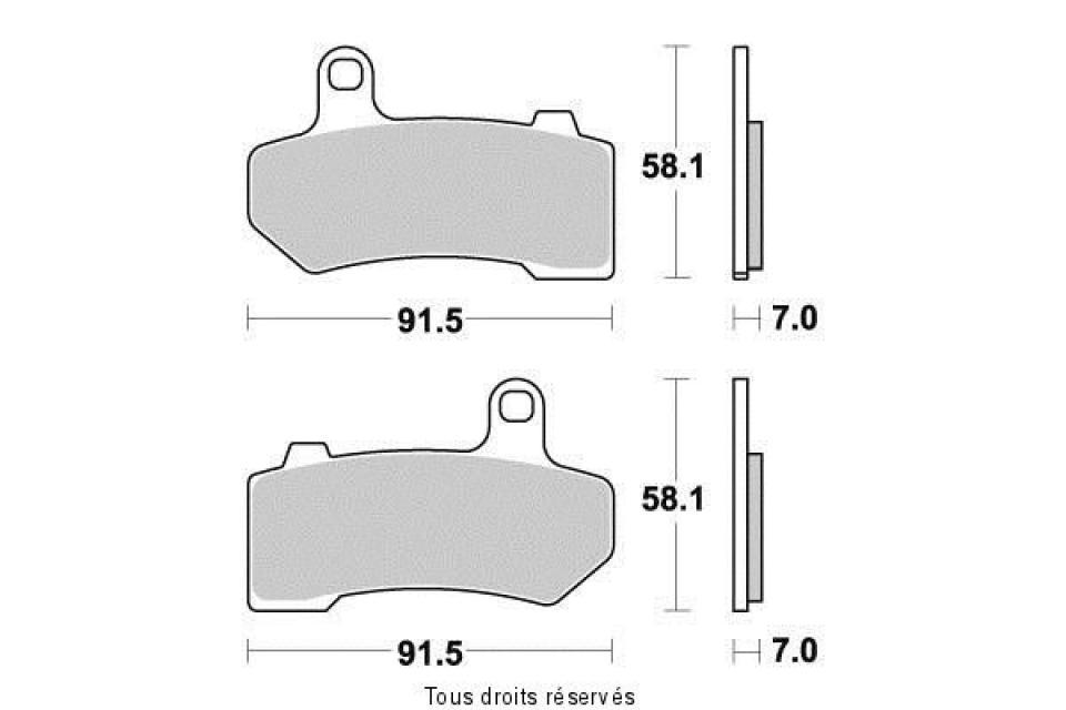 Plaquette de frein Vesrah pour Moto Harley Davidson 1580 Flh Series Touring 2008 à 2009 AVG / AVD / AR Neuf