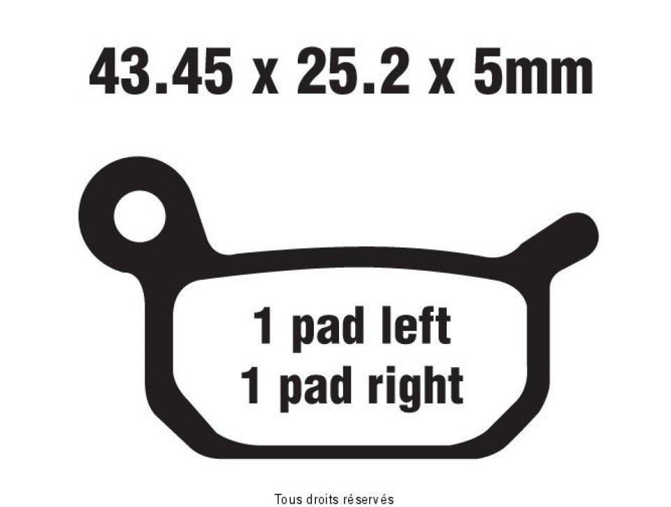 Plaquette de frein pour  