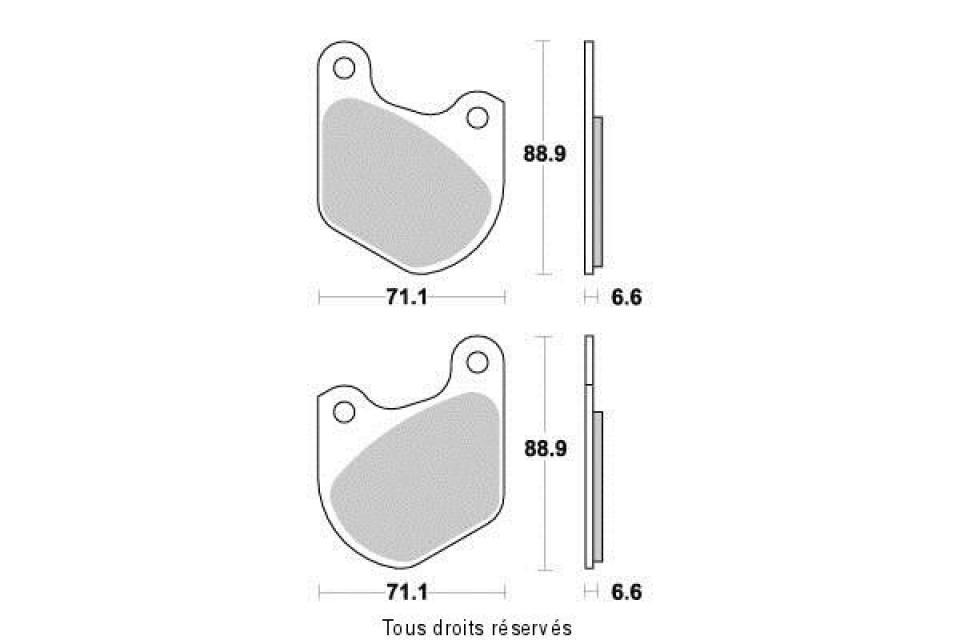 Plaquette de frein Vesrah pour Moto Harley Davidson 1340 FLH 1981 à 1984 AVG / AVD Neuf