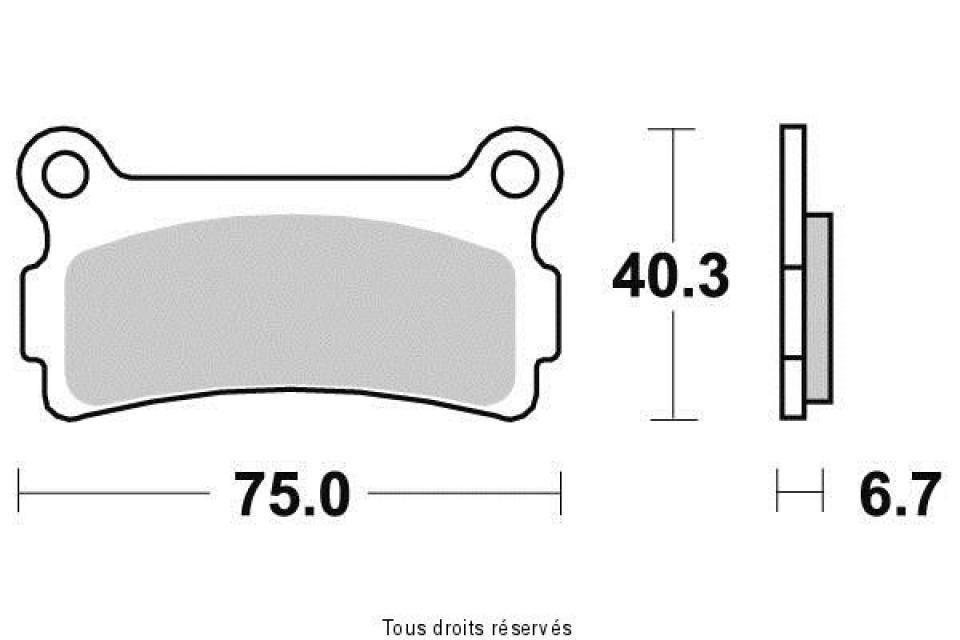 Plaquette de frein pour  