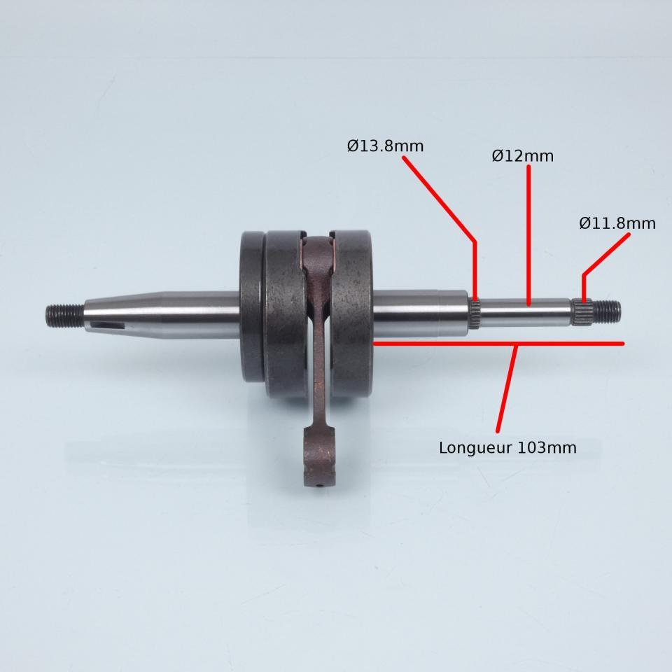 Vilebrequin d embiellage Teknix pour scooter Peugeot 50 Ludix axe Ø12mm Neuf