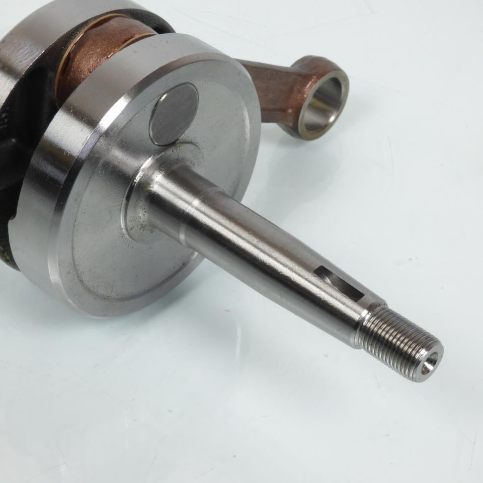 Vilebrequin d'embiellage pour mobylette cyclo MBK 51 avec rainure et filetage inversé