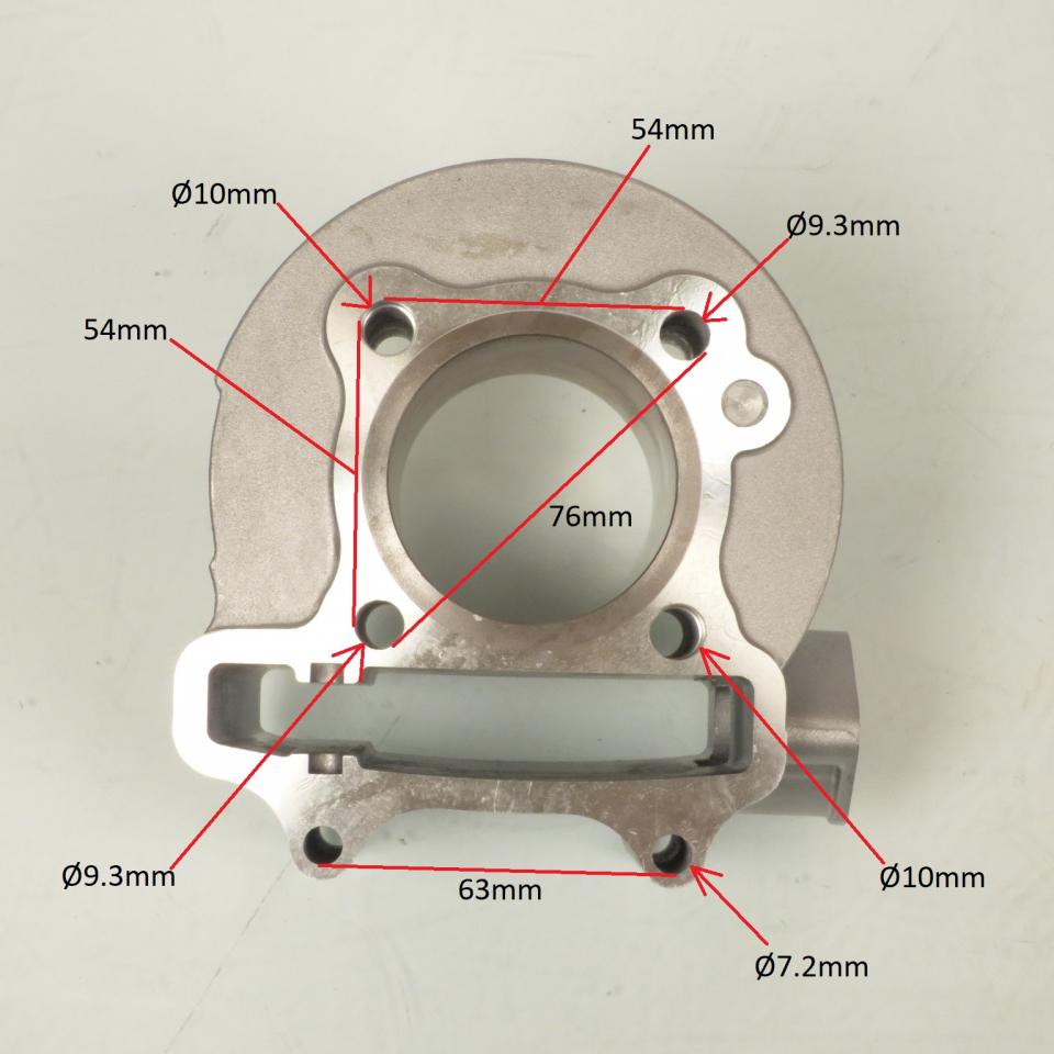 Kit Cylindre piston Ø51.8mm Sifam pour scooter Baotian Bt T-7 125 GY6 Axe Ø15mm