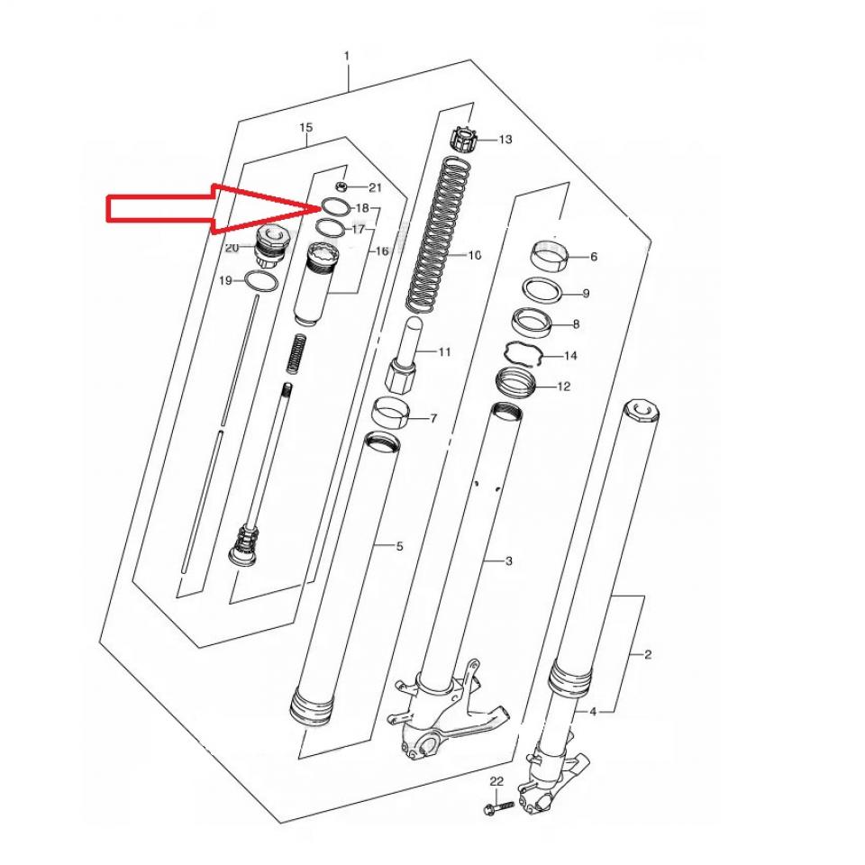 Joint de fourche origine pour moto Suzuki 1000 Gsx-R 51187-47H10-000 Neuf