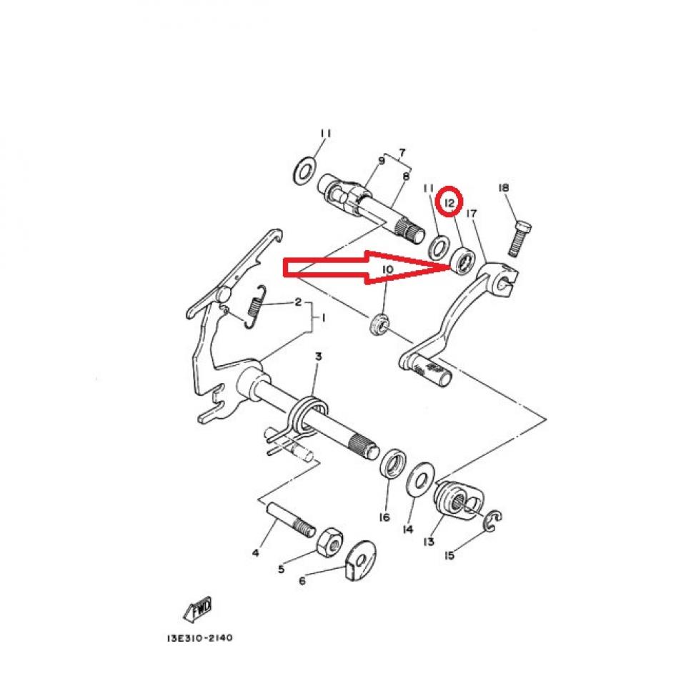 Joint spi 12x19x5 93109-12012-00 pour moto Yamaha 50 DTLC 1996 Neuf