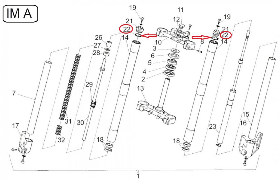 Joint torique 35x40x2.6mm pour moto Aprilia 280 Climber 1990-1994 AP8103987