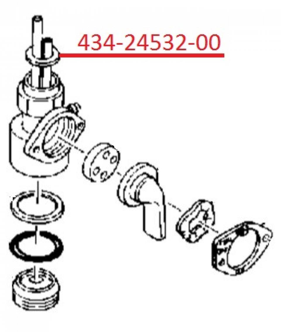 Joint de robinet essence pour moto Yamaha 175 TY 1975 à 1976 434-24532-00-00 / 10x14x1.5mm Neuf