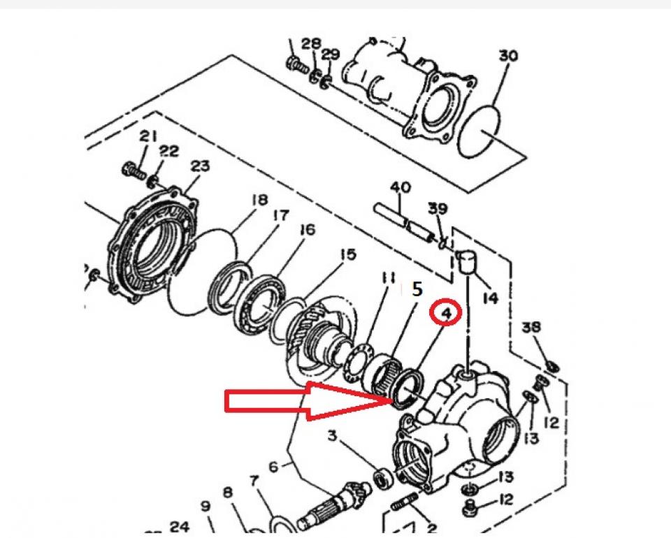 Joint spi pont AR pour quad Yamaha 350 Grizzly 2014 à 2017 93101-52116 52x63x6mm