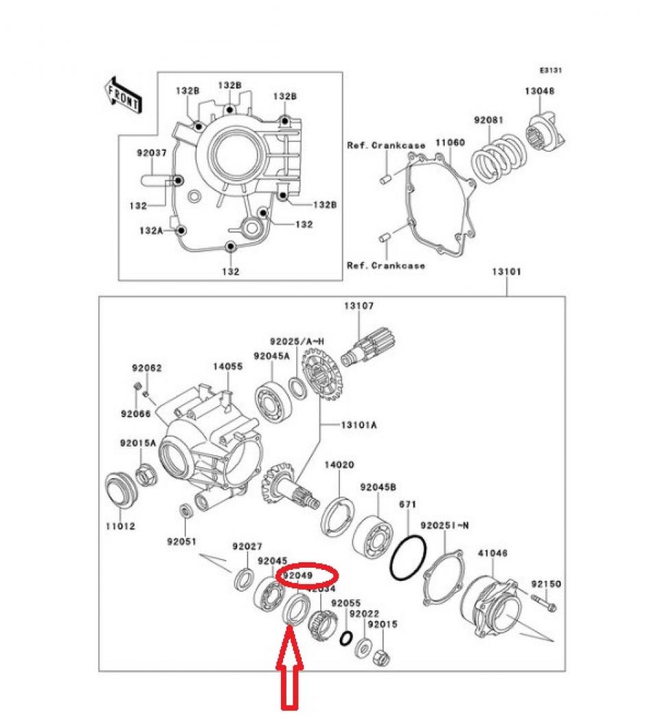 Joint spi 35x52x7mm pour moto Kawasaki 550 GT 1983-1988 AE2066P 92049-1038 NOK