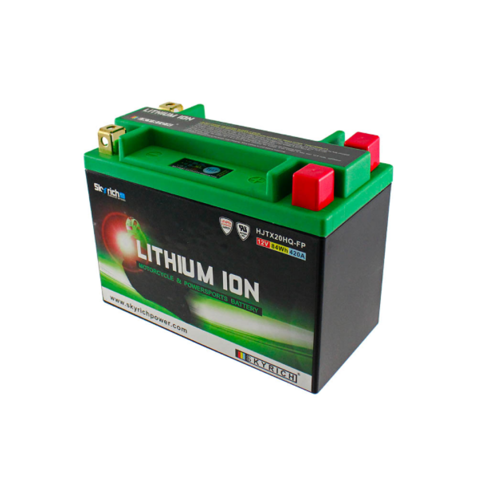 Batterie Lithium Skyrich pour Moto Buell 1200 X1 Lighting 1999 à 2002 YTX20L-BS HJTX20HQ-FP 12V 7Ah Neuf