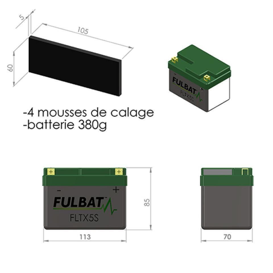 Batterie Lithium Fulbat pour Scooter Sym 50 RS 2004 à 2009 Neuf