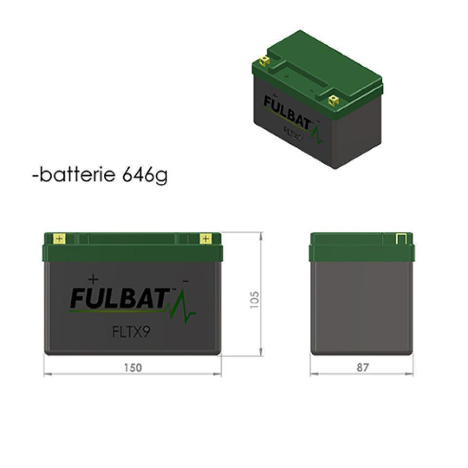 Batterie Lithium Fulbat pour Scooter Sym 125 RS 2004 à 2006 Neuf