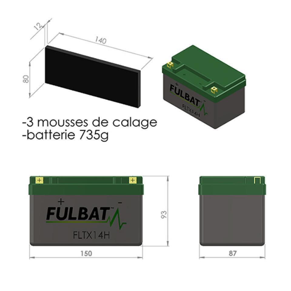 Batterie Lithium Fulbat pour Moto Buell 492 BLAST 2000 à 2007 Neuf