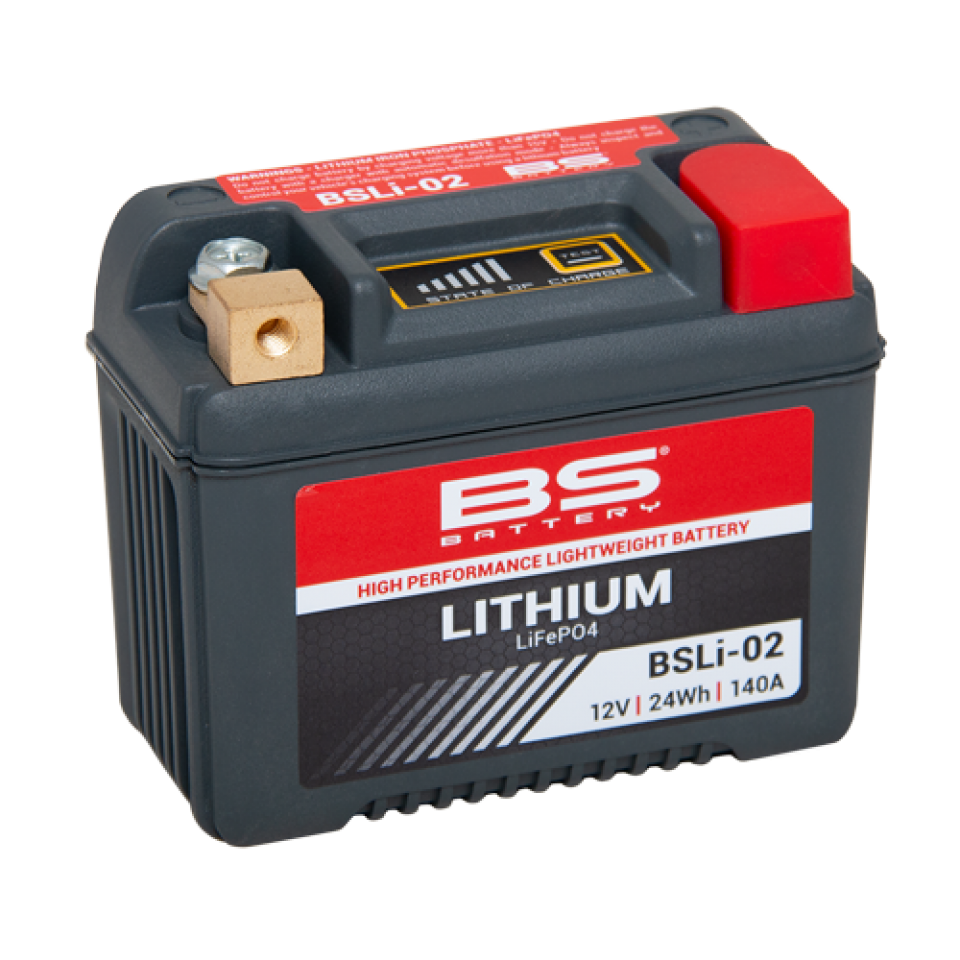 Batterie Lithium BS Battery pour Scooter Malaguti 50 F10 Restyling Euro2 2002 à 2005 YB5L-B / HJB5L-FP / 12V 1.6Ah Neuf