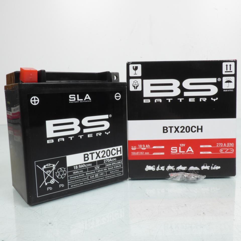 Batterie SLA BS Battery pour Moto Moto Guzzi 850 Breva 2006 à 2010 YTX20CH / SLA / 12V 18.9Ah Neuf