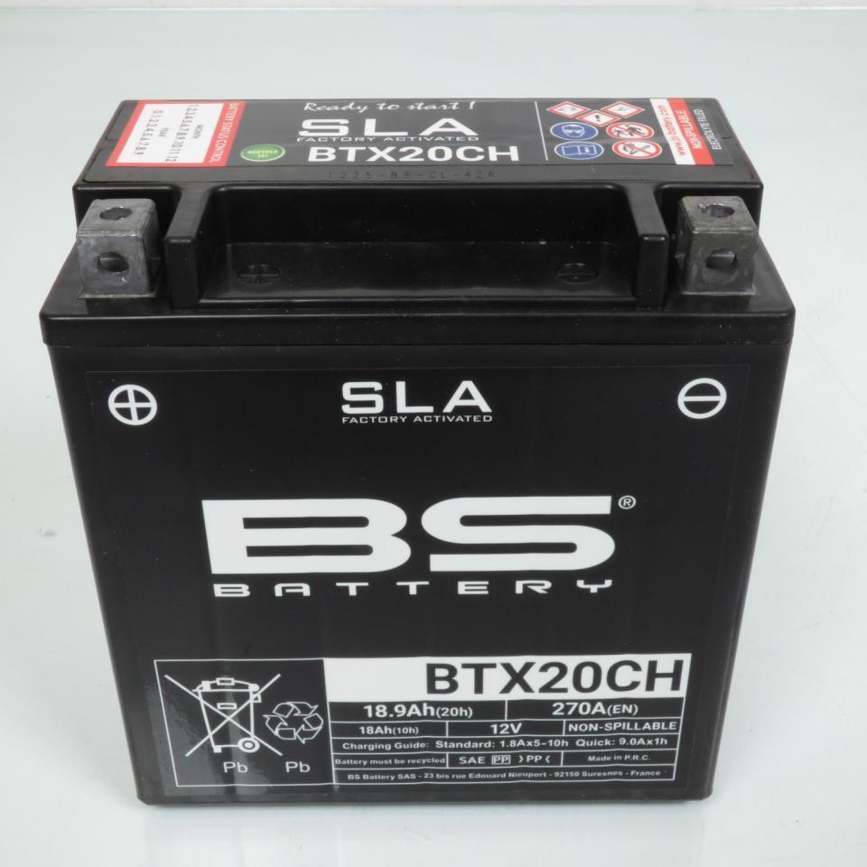 Batterie SLA BS Battery pour Moto Moto Guzzi 850 Breva 2006 à 2010 YTX20CH / SLA / 12V 18.9Ah Neuf