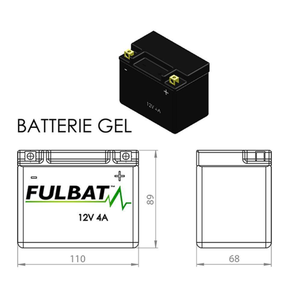 Batterie SLA Fulbat pour Moto Fantic 50 TX MOTARD CASA 50M 2012 à 2015 Neuf