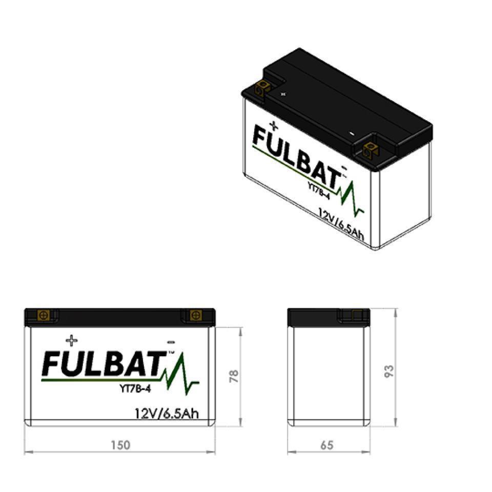 Batterie SLA Fulbat pour Scooter Yamaha 125 Bw's 2010 à 2014 Neuf