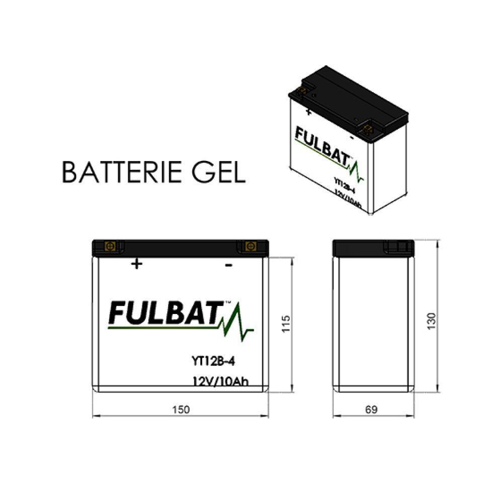 Batterie SLA Fulbat pour Scooter Aprilia 200 Scarabeo Light 2007 à 2010 Neuf
