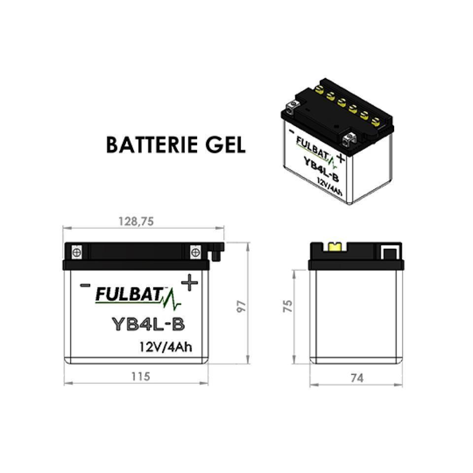 Batterie SLA Fulbat pour Moto Aprilia 50 AF1 europa 1990 à 1992 Neuf