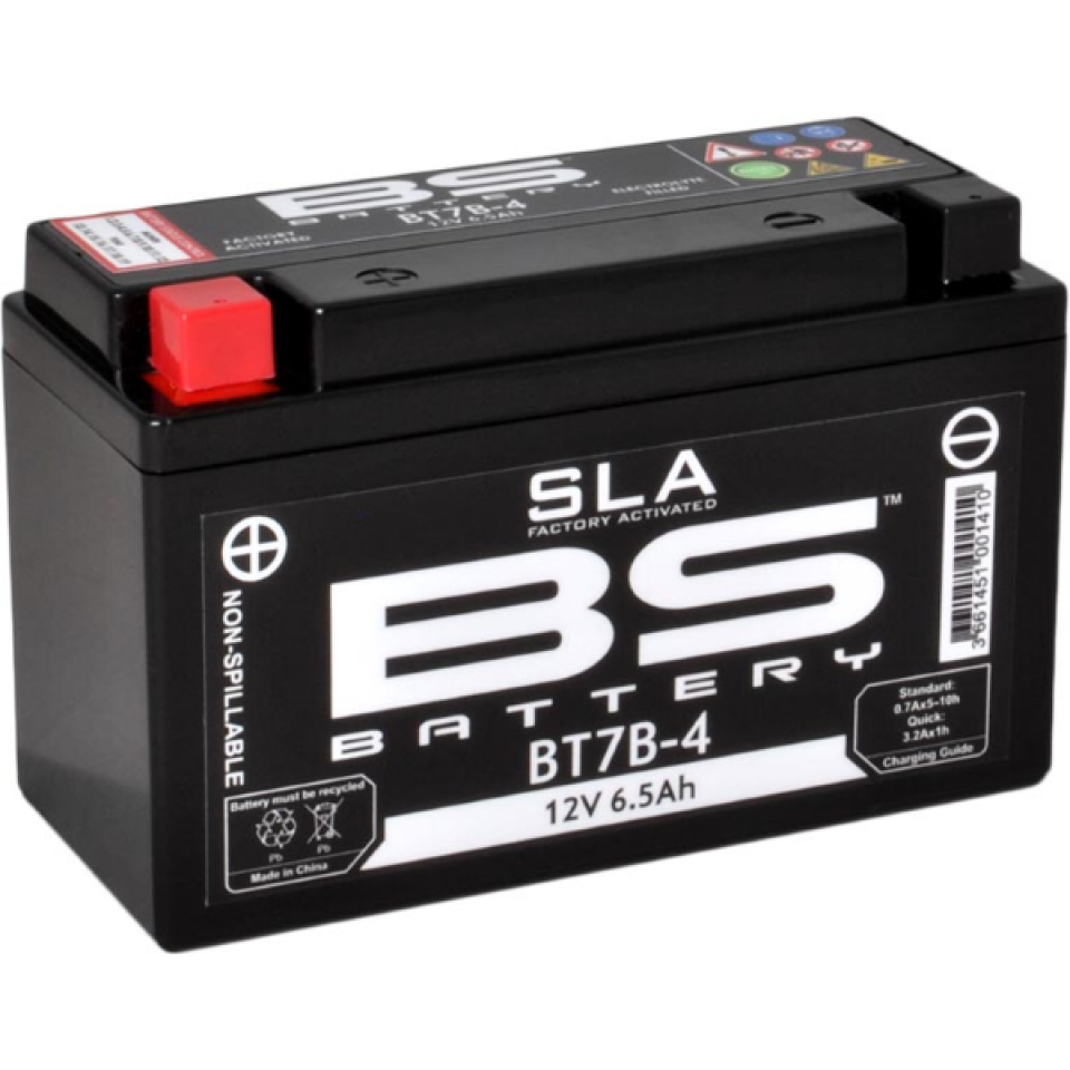Batterie SLA BS Battery pour auto YT7B-4 / 12V 6.8Ah Neuf