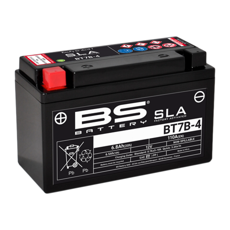 Batterie SLA BS Battery pour auto YT7B-4 / 12V 6.8Ah Neuf